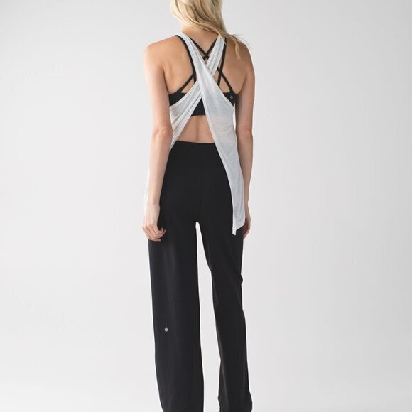 * NWT Lululemon GREY Sit In Stillness Pant Size 4 GREY High Rise Wide Leg Pant - Picture 6 of 11